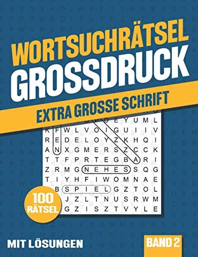 Wortsuchrätsel Großdruck Buchstabenrätsel Heft mit extra großer