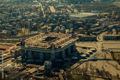 View Of San Siro Stadium Stadio Giuseppe Meazza Commonly Known As San