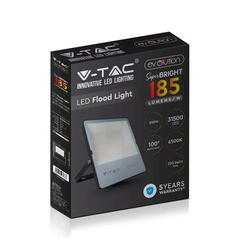 Na Wietlacz Halogen Led V Tac W Czarny Evolution Vt Zimna