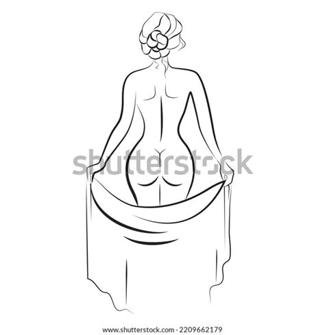 Naked Beautiful Nude Woman Figure Back Stock Vector Royalty Free Shutterstock