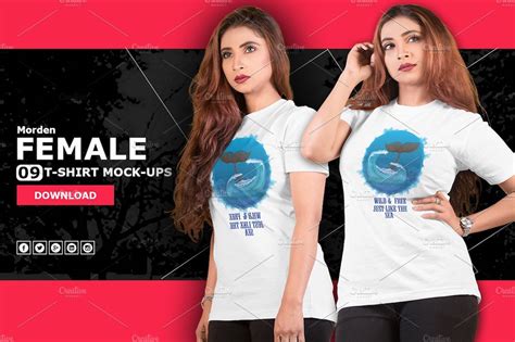 Best Woman T Shirt Mockup Templates Colorlib