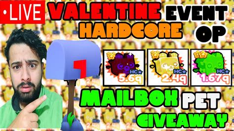 🔴live🔴 Valentine Hardcore Rainbow Op Pet Giveaway Pet Simulator X