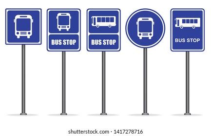 Bus stop vector sign