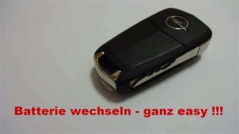 Opel Schlüssel Batterie wechseln Astra H Zafira B Vectra C YouTube