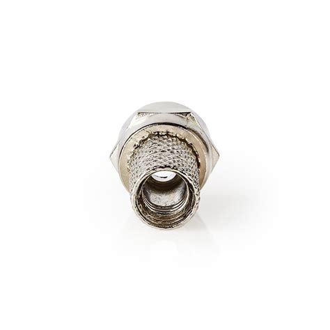 F Connector Straight Male Nickel Plated Ohm Twist On