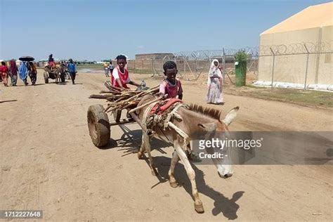 Ethiopian refugees are pictured at a refugee camp, supported by... News ...