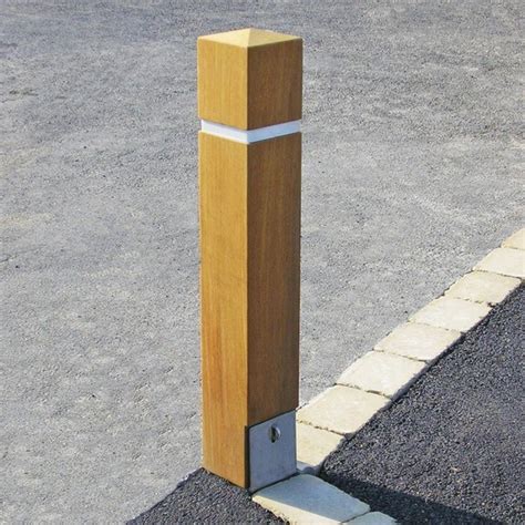 Removable Hardwood Timber Bollard Woodscape Esi External Works