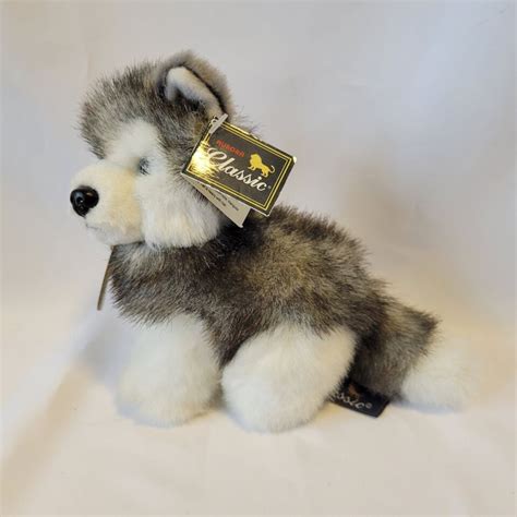 Aurora Classic Husky Plush Blue Eyes 6 Inch With All Tags Realistic