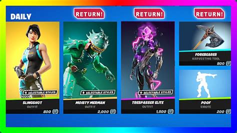 Return Slingshot Poof Emote Forebearer And Moisty Merman 👒 Fortnite Shop May 23 2023