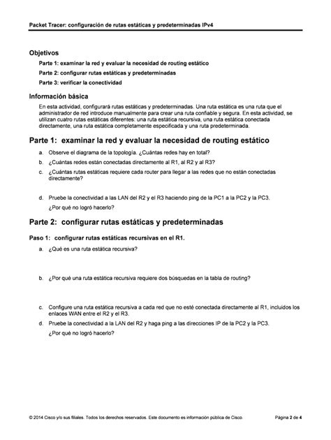 Completable En línea itesa edu Packet Tracer configuracin de rutas