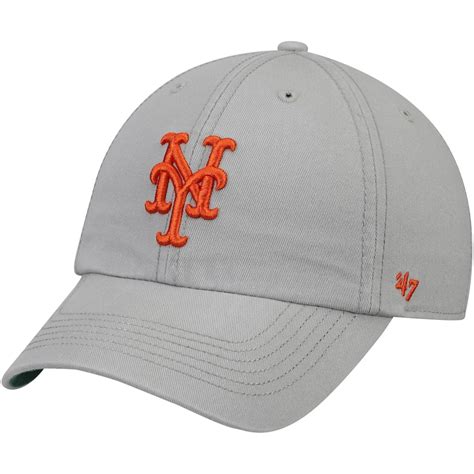 Men's New York Mets '47 Gray Primary Logo Franchise Fitted Hat