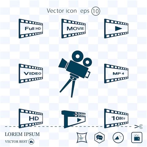 Premium Vector Set Of Video And Photo Camera Icons Vector