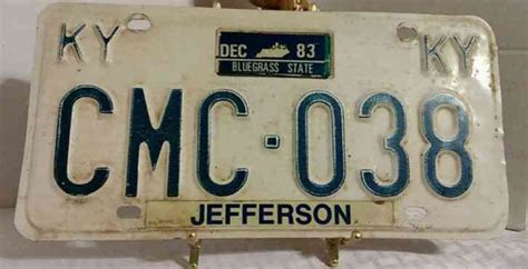 Vintage Kentucky License Plate Tag Jefferson County