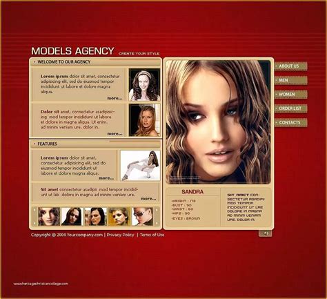 Flash Portfolio Templates Free Download Of Model Portfolio Flash Template Web Design Templates ...