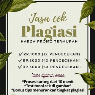 Jual Jasa Cek Plagiasi Cek Plagiasi Skripsi Tesis Tugas Jurnal Dll