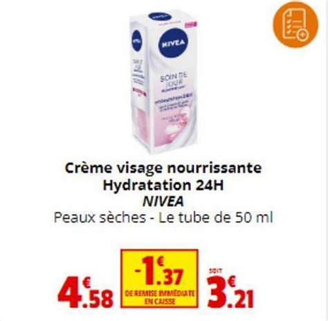 Promo Crème Visage Nourrissante Hydratation 24h Nivea Chez Coccinelle Supermarché Icatalogue Fr