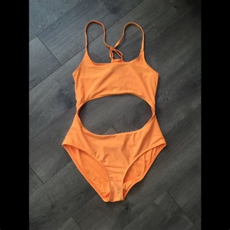 Asos Cut Out One Piece Swim Bikini Cutout Gently Depop