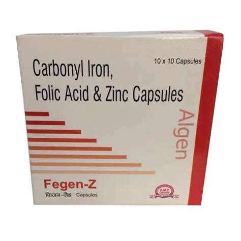 Carbonyl Iron Folic Acid And Zinc Capsules General Medicines At Best