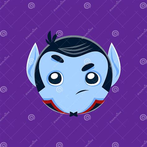 Cartoon Halloween Vampire, Vector Emoji Character Stock Vector ...