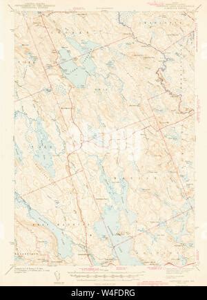 Maine Usgs Historical Map Gardner Lake Restoration