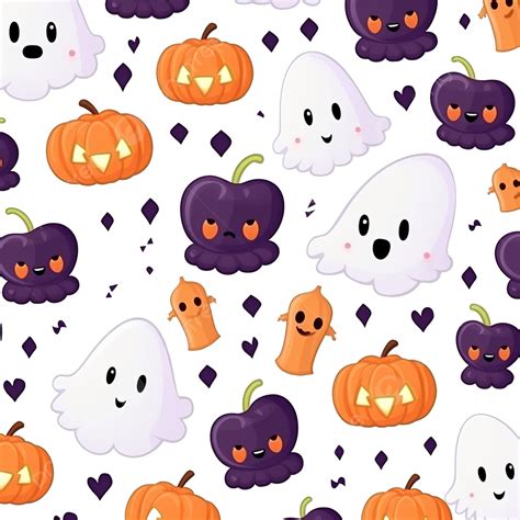 Padrão Sem Emenda De Halloween Mágico Bonito Dos Desenhos Animados PNG