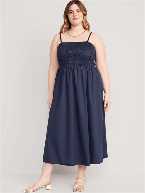 Fit And Flare Sleeveless Smocked Maxi Cami Dress Old Navy