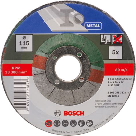 Bosch Trennscheiben Set Gekröpft für Metall 115 mm 5 teilig kaufen bei OBI