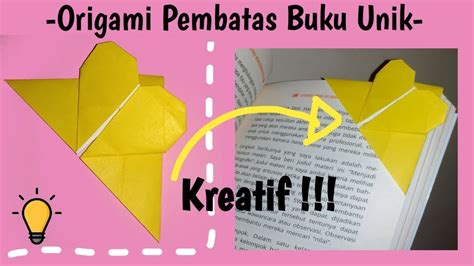 Cara Membuat Origami Pembatas Buku Love Diy Tutorial Origami