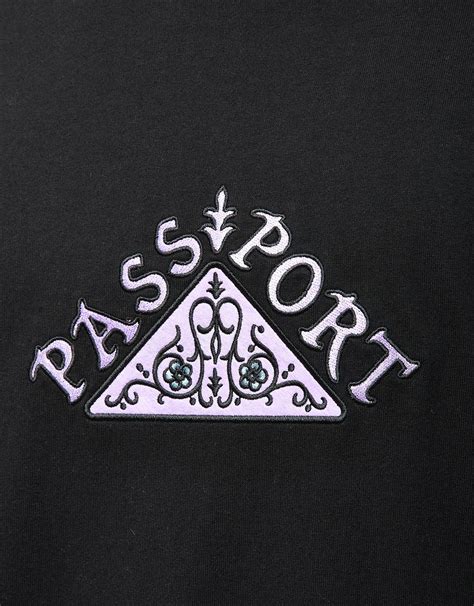 Pass Port Manuscript T Shirt Black