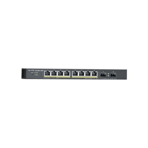 ZYXEL GS1900 10HP 8 Port GbE L2 PoE Smart Switch 2 SFP Slots 802 3at