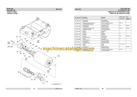wacker neuson rdh  walk  rollers parts manual