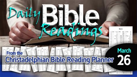 Daily Bible Readings From The Christadelphian Reading Plan Th March