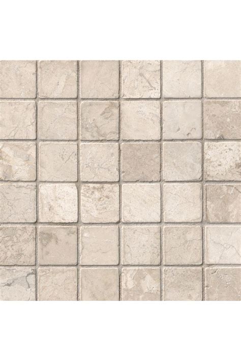 Queen Beige Tumbled Marble Mosaic Wall And Floor Tile 2 In The