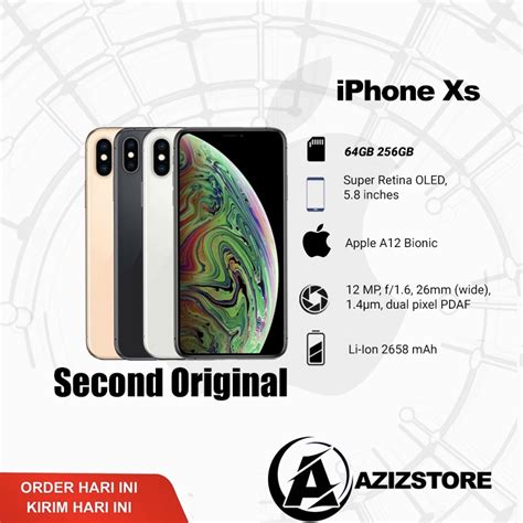 Jual IPhone Xs 256gb 64gb Second Fullset Like New All Operator Shopee