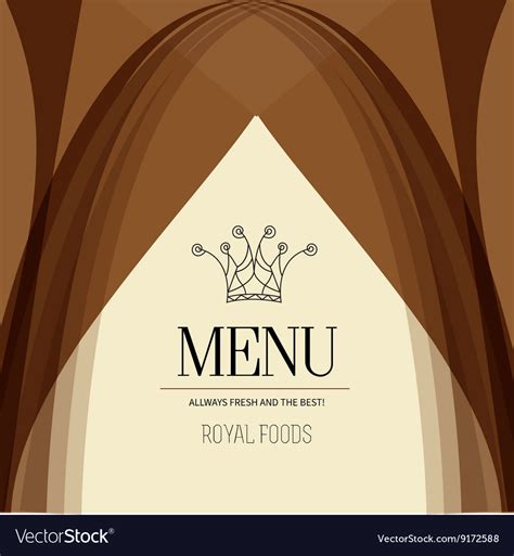 Restaurant Menu Design Crown Royal Foods Vector Image