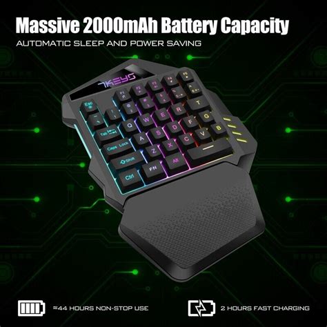 X Einh Ndige Kabellose Gaming Tastatur Rgb Beleuchteter Tragbarer