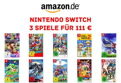 Amazon Drei Nintendo Switch Spiele für 111 Euro katzeausdemsack de