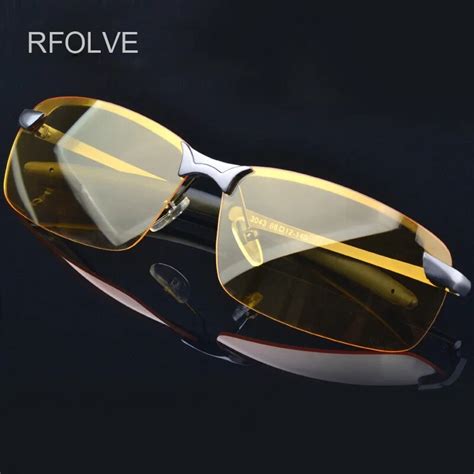 Rfolve Day Night Anti Glare Drive Polarized Sunglasses Men Yellow Pink