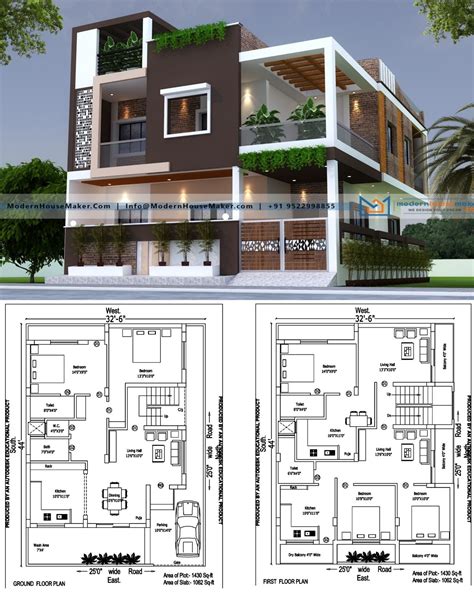 Simple 2 Storey House Design With Floor Plan 32 X40 4 Bed Simple ...