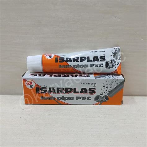 Jual ISARPLAST LEM PIPA PVC TUBE 45GRAM LEM PARALON FOX ORIGINAL