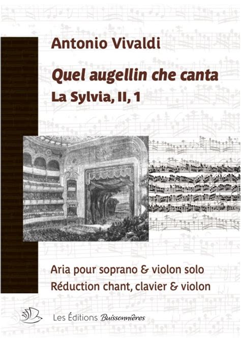 Scop Les Editions Buissonnieres Vivaldi Quel Augellin La Sylvia