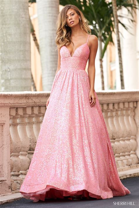 Sexy Rose Gold Prom Dresses 2021 A Line Sequin Party Maxys Long Prom Gown V Neck Backless