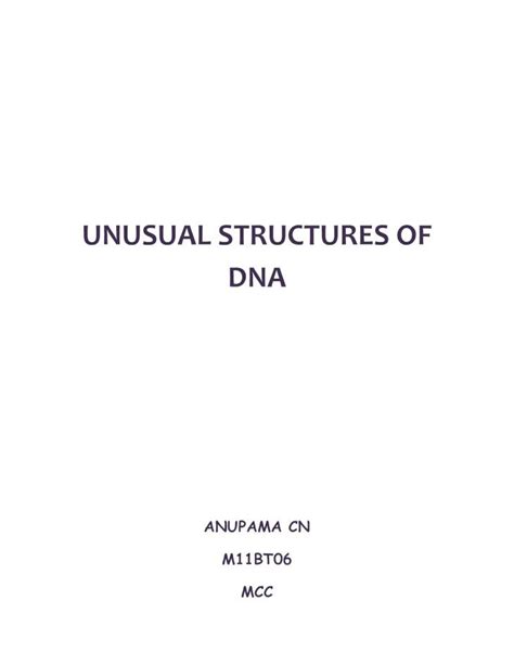 Pdf Dna Rna Unsual Structure Dokumen Tips