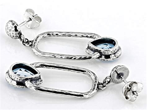 Sky Blue Topaz Sterling Silver Earrings Ct Spz Jtv