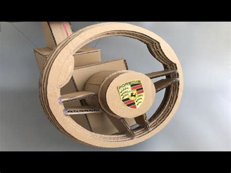 How To Make Gaming Steering Wheel Porsche From Cardboard YouTube