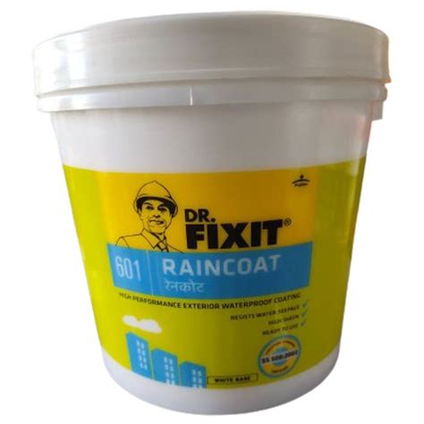 White Bucket Dr Fixit Raincoat Waterproofing Chemical For