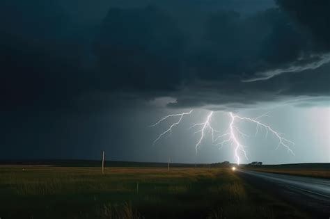 Premium AI Image | rain clouds with lightening