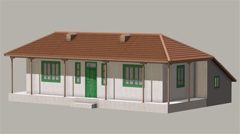 Balkan Style House From Valcelele Buy Royalty Free 3d Model By Balkan