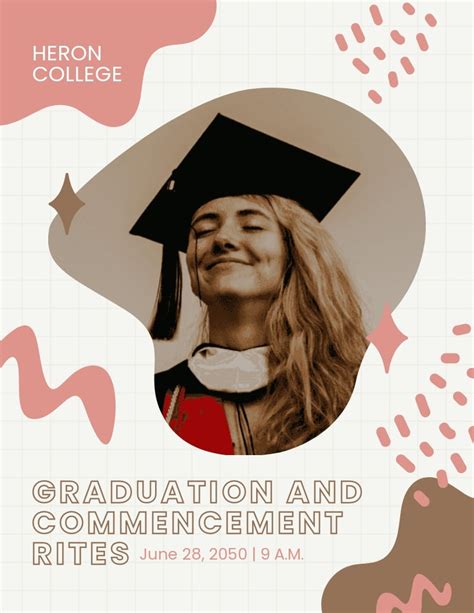 Editable Graduation Flyer Templates In Word To Download