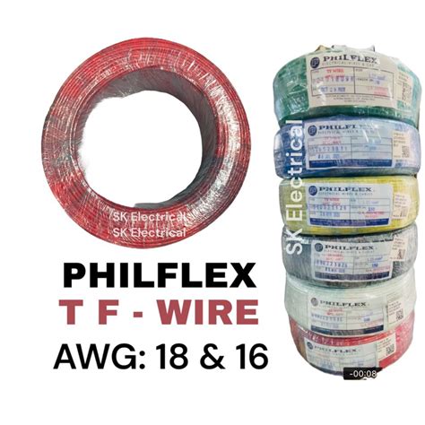 Philflex Tf Wire Awg Stranded M Sk Electrical Shopee